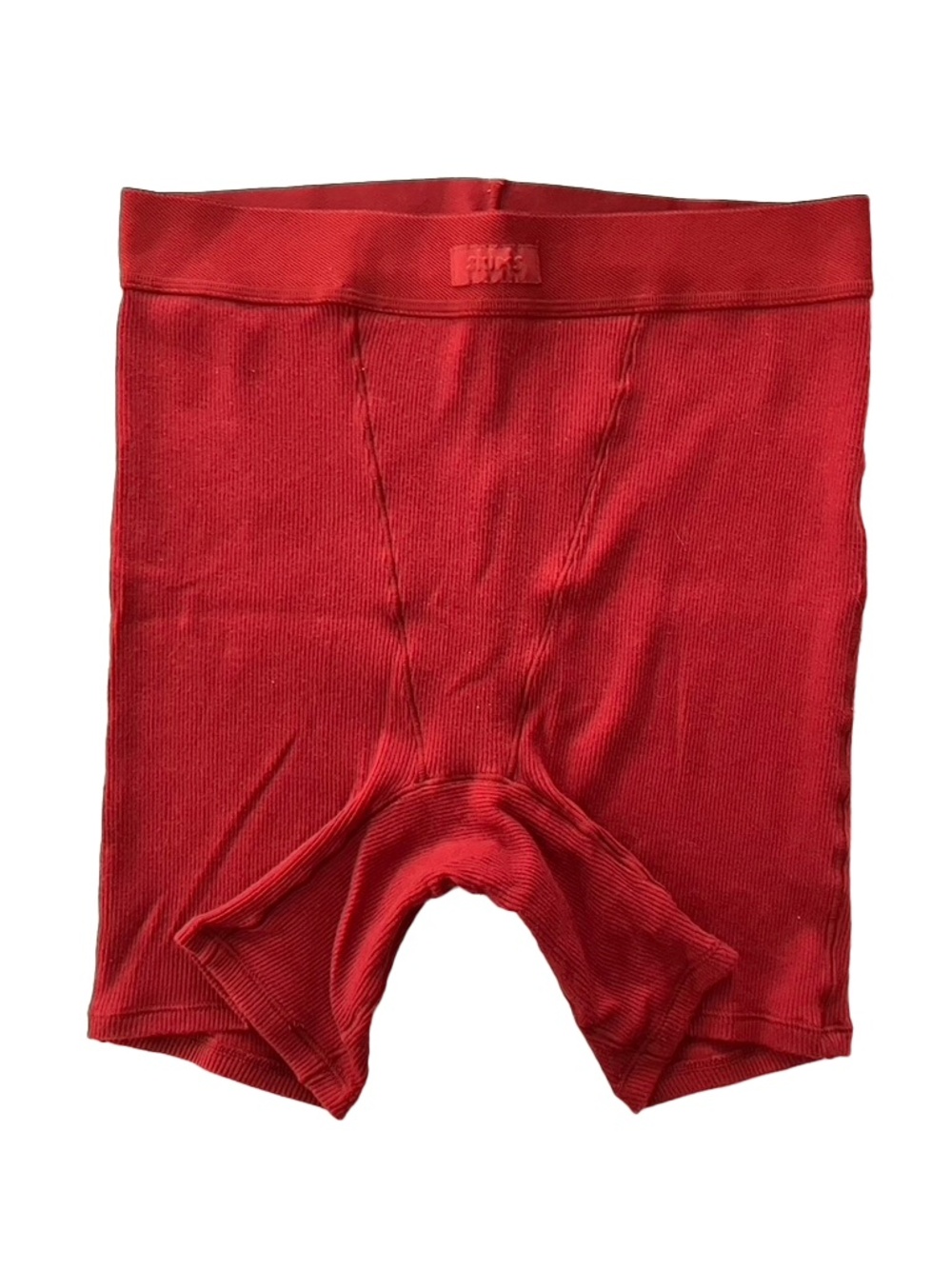SKIMS Cotton Rib Boxer | Cranberry | Size SMALL NWOT Shape wear